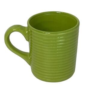 Royal Norfolk Greenbrier Ribbed Lime Green Coffee Mug Cup 12 ou